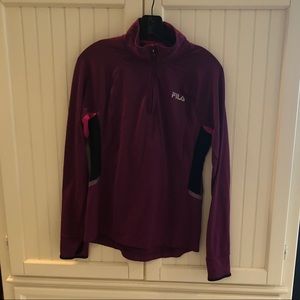 FILA purple quarter zip